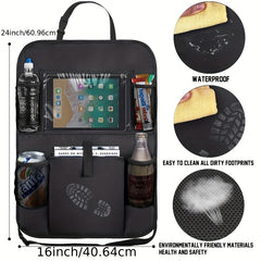 Car Seat Back Storage Bag Organizer Tablet Holder Cover Car Seat Protector