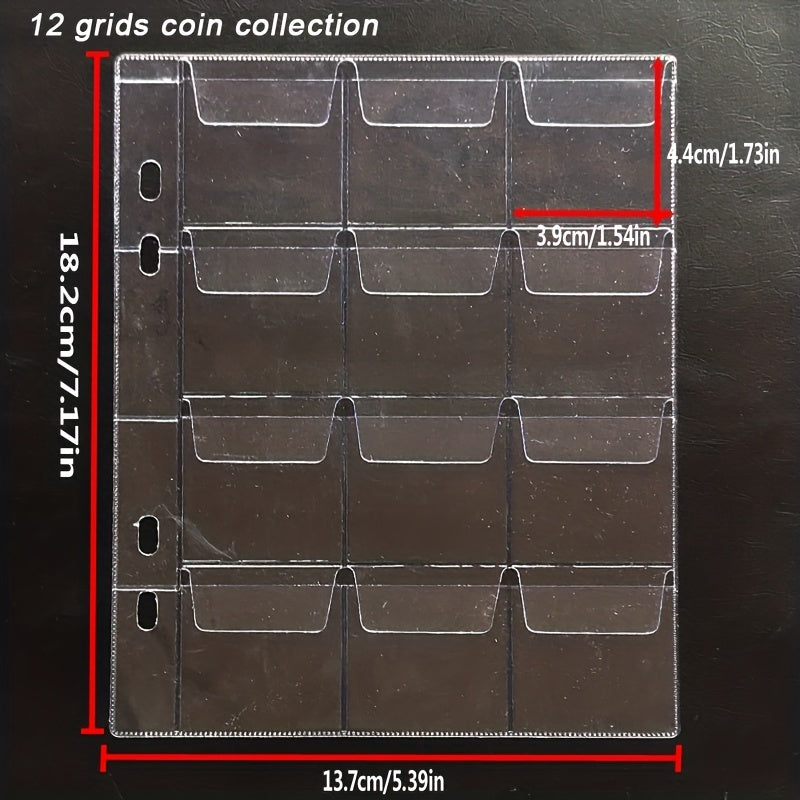 10 Coin Collecting Pages, 3 Sizes, 12/20/24 Grids