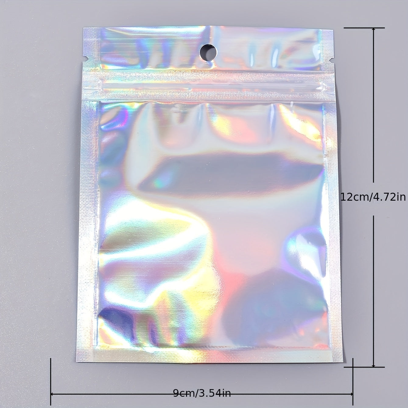 50pcs Transparent Laser Colorful Storage Bag for Small Objects