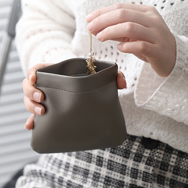 Mini Solid Coin Purse Portable Storage Organizer