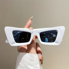 Cat Eye Wide Temple Sunglasses Triangle Glasses Concave Hip Hop Sunglasses