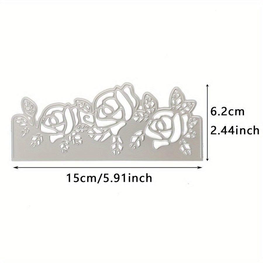 Rose Flower Edge Metal Cutting Dies DIY Scrapbooking Album Decorative Embossing