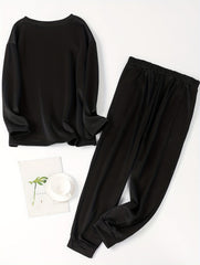  Ombre Butterfly Print Fleece Top & Tie Pants Pajama Set