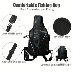 Multifunctional Fishing Backpack Waterproof Storage Bag with Tackle Box
