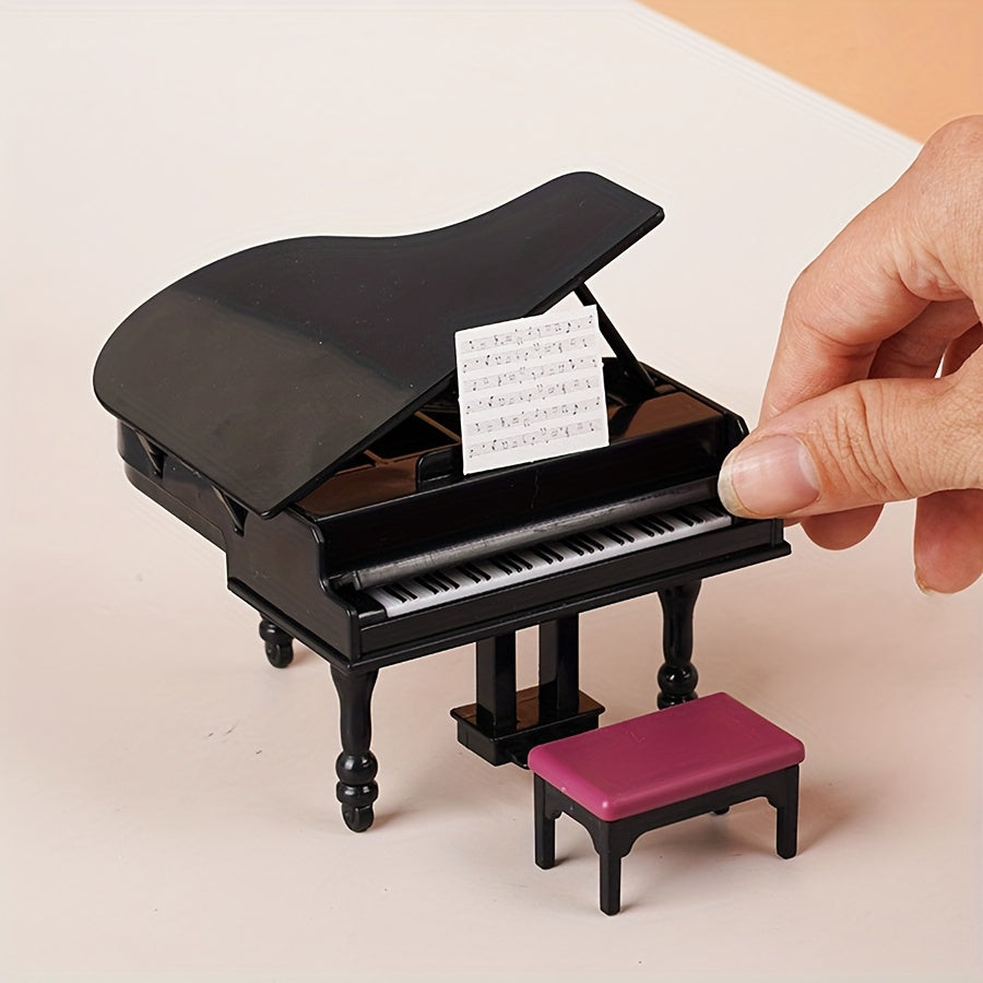 Dollhouse Piano Model Mini Furniture Decor Accessory
