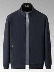 Men's Lightweight Windbreaker Jacket Stand Collar Zip Up Coat