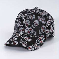 Skull Star Printed Baseball Cap Unisex Lightweight Hip Hop Dad Hat