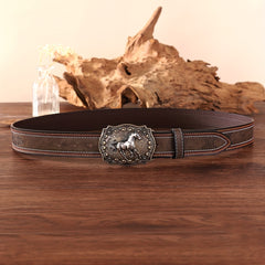 Pony Buckle Western Cowboy Retro Men's Belt