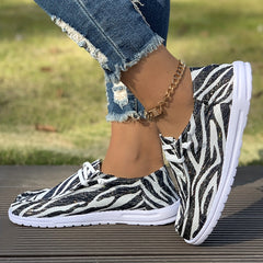Women's Striped Canvas Skate Shoes