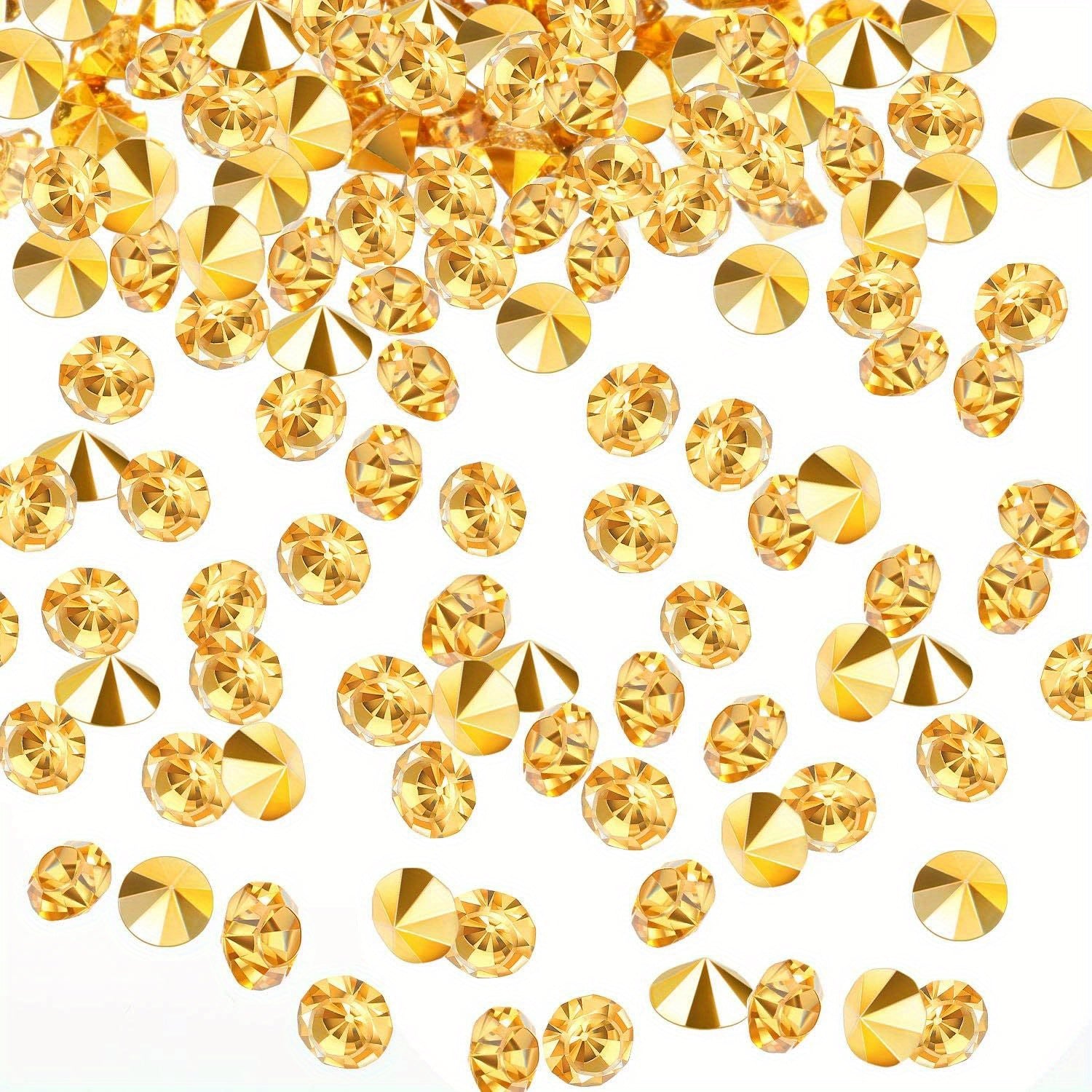 2000pcs Golden Rhinestones Table Centerpiece 4mm Wedding Decorations