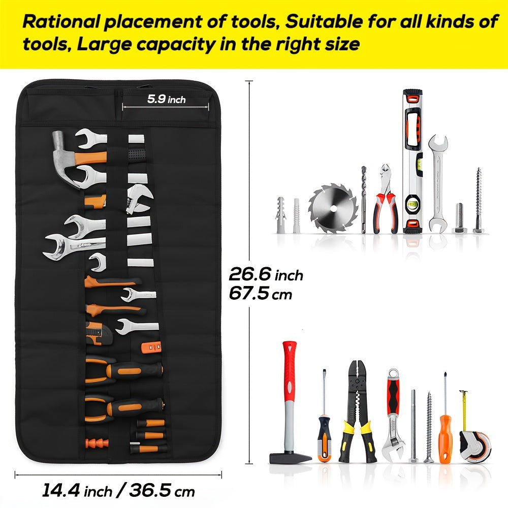 24 Pockets Tool Bag Organizer with Portable Storage for Tools