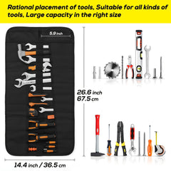 24 Pockets Tool Bag Organizer with Portable Storage for Tools
