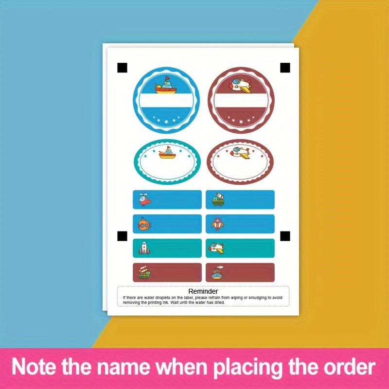 384 Personalized Name Badges for School Supply Labeling and Fun Messaging