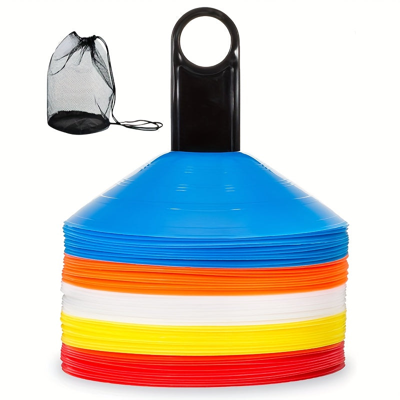 Agility Soccer Cones Set with Carry Bag and Holder - Soccer Training Equipment