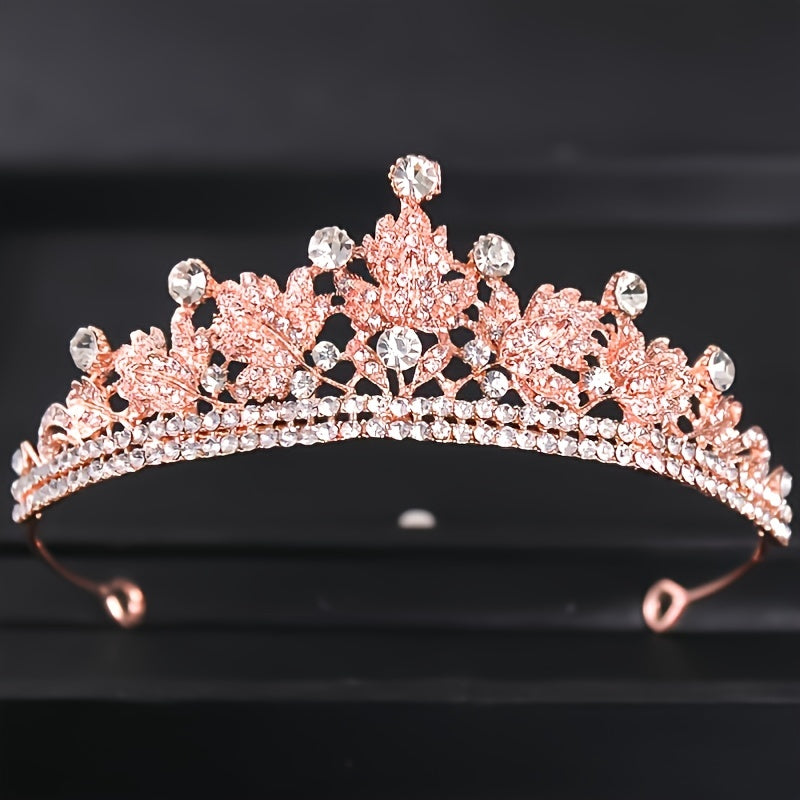 Baroque Vintage Tiara Headband Bridal Wedding Rhinestone Crown Hair Hoop