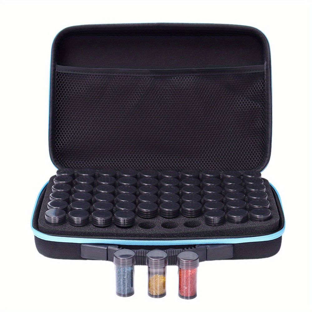 60 Bottles Diamond Painting Tool Storage Container with Carry Case