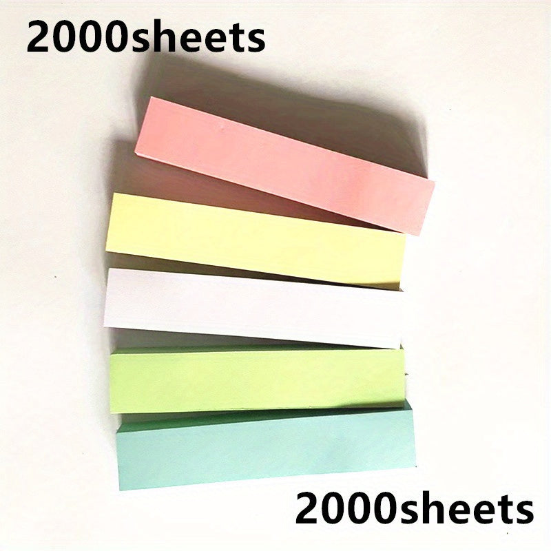 2000 Sticky Notes Set, Tearable, Leave No Mess