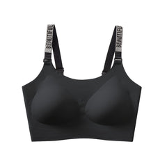 Letter Straps Wireless Bra Seamless Full Coverage Women's Lingerie