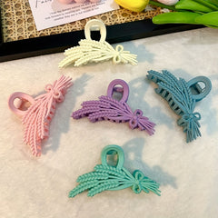Frosted Hair Claw Wheat Ears Shaped Nonslip Shark Claw For Ponytail