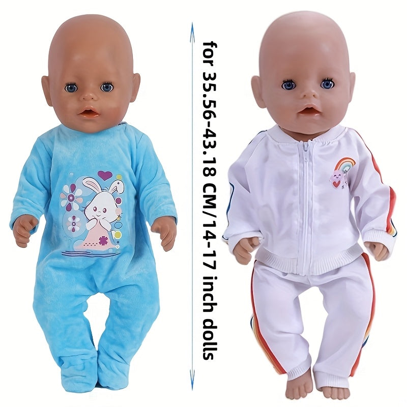Adorable Bunny and Rainbow Clothing Set for 35-56-43 Dolls