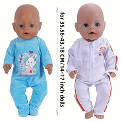 Adorable Bunny and Rainbow Clothing Set for 35-56-43 Dolls