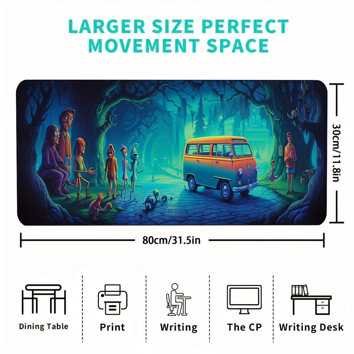 Bus Pattern Mouse Pad for Office and Gaming