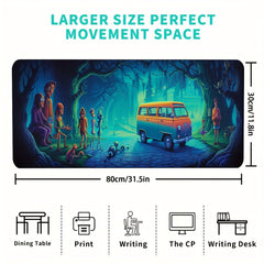 Bus Pattern Mouse Pad for Office and Gaming