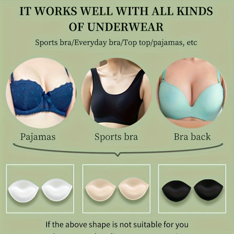2 Pairs Bra Insert Pads Anti-convex Chest Enhancer Women's Lingerie