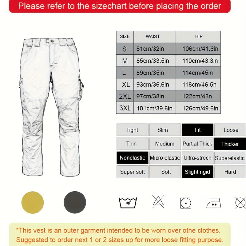 Men's Thick Safety Work Trousers with Knee Protection