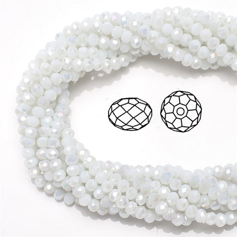 3x4mm 120pcs Flat Crystal Beads Jewelry Glass Loose Beads Tassel Accessories