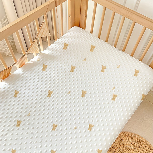 Boobee Ultra Soft Knitted Polyester Fitted Crib Sheet Animal Print