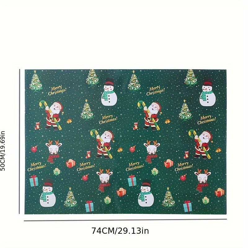 1pc Christmas Gift Wrapping Paper Thickened Copper Paper