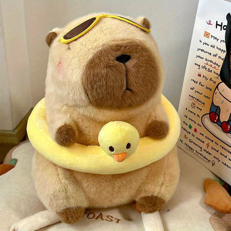 Capybara Doll in Swimming Ring Plush Toy