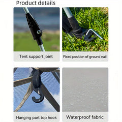 6 Person Camping Tent Rain Shelter with Carrying Bag Lightweight Waterproof