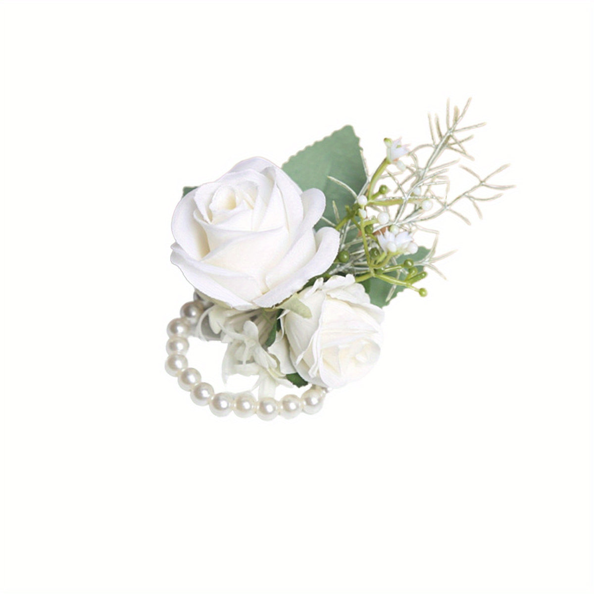Wrist Corsage & Boutonniere Set for Wedding