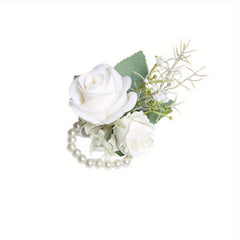 Wrist Corsage & Boutonniere Set for Wedding