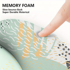 Green Geometric Pattern Milk Fiber Fabric Mouse Pad
