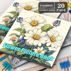 Thick Watercolor Paper Coloring Book for Adults - Mixed Floral Patterns