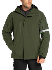 Men's Waterproof Hooded Snow Jacket Warm Winter Coat