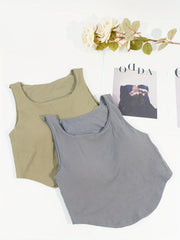 2pcs Square Neck Cami Tops Women's Lingerie