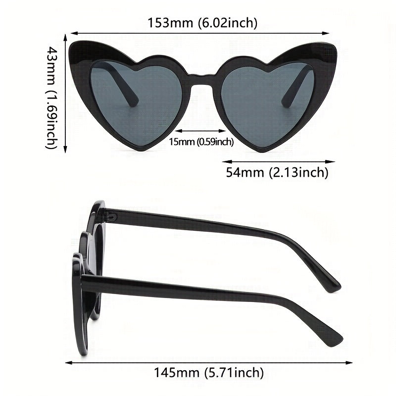 Heart Sunglasses Love Theme Photo Booth Props Glasses Beach Party Club UV400