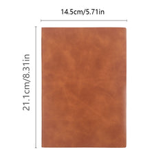Personalized Vintage Faux Leather Notebook Custom Name A5 Size