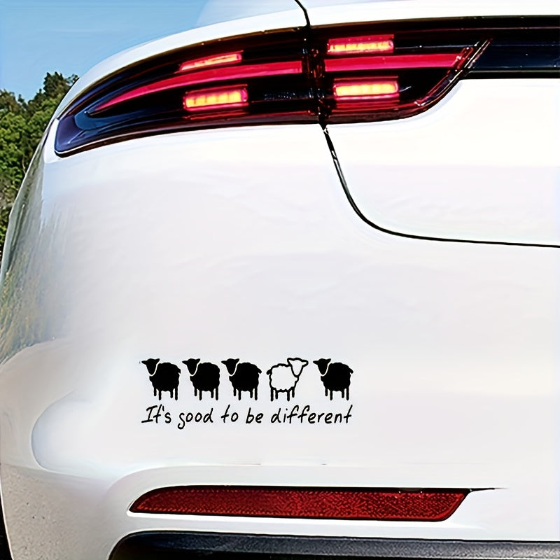 5 Sheep & 'It's Good to Be Different' Novel Stickers Combo