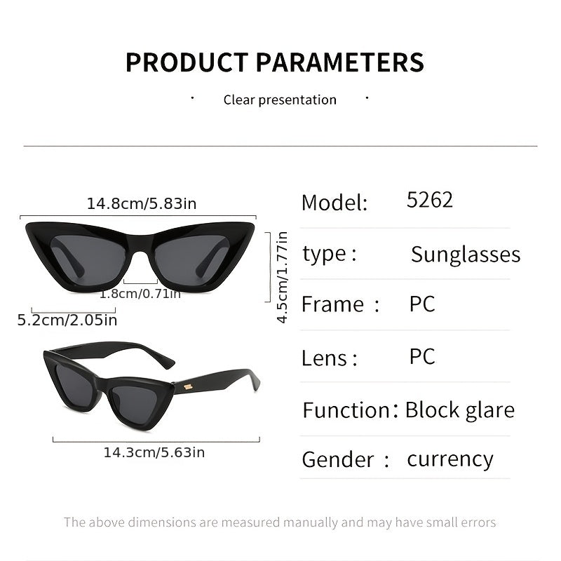 Vintage Cat Eye Sunglasses Classic Punk UV Protection Women Sunshade Eyewear