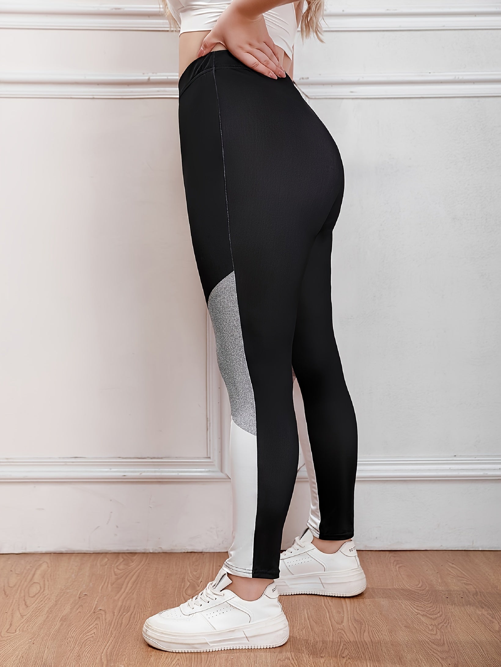  Colorblock High Waisted Leggings
