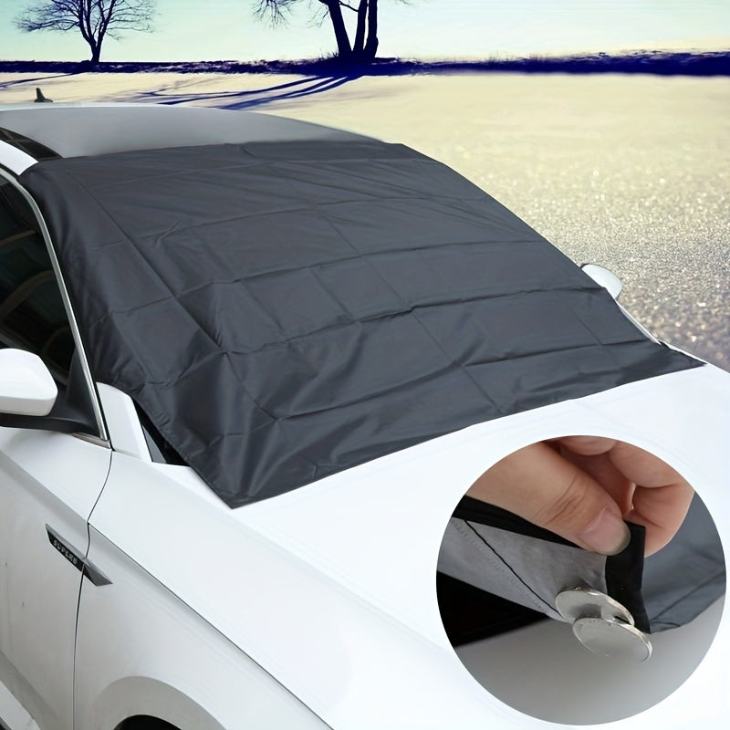 Car Sunshade Snow Cover Windshield Cover Magnetic Half Cover Oxford Cloth