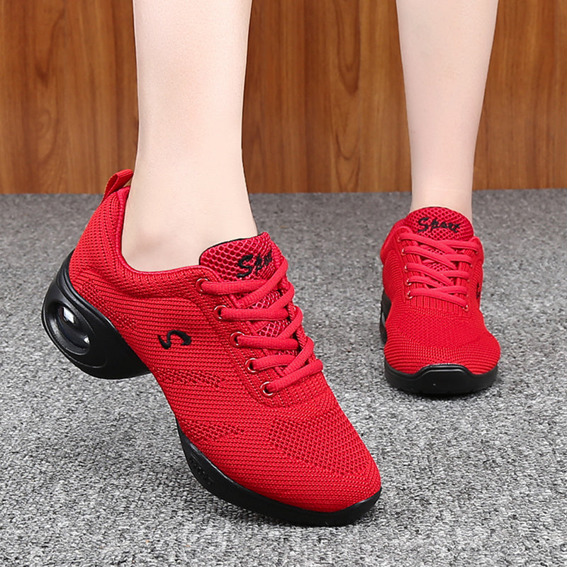 Arch Support Non Slip Dance Shoes Mesh Breathable Comfortable Woven Shoes