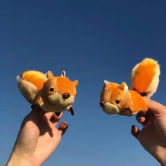 2pcs Little Squirrel Pet Plush Toys Backpack Keychain Decorations