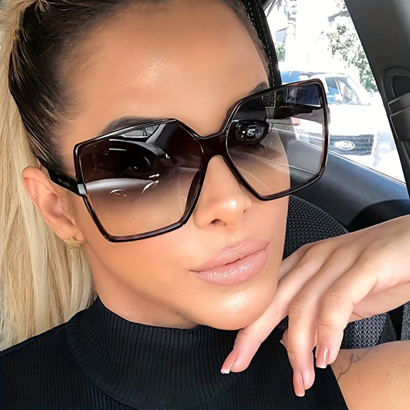 Oversized Square Sunglasses Gradient Glasses UV400