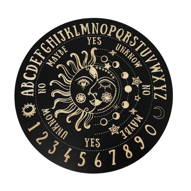 Wooden Sun Chart Divination Pendant Wood Plate Witchcraft Altar Supplies